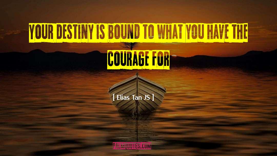 Elias Tan JS Quotes: Your Destiny is bound to