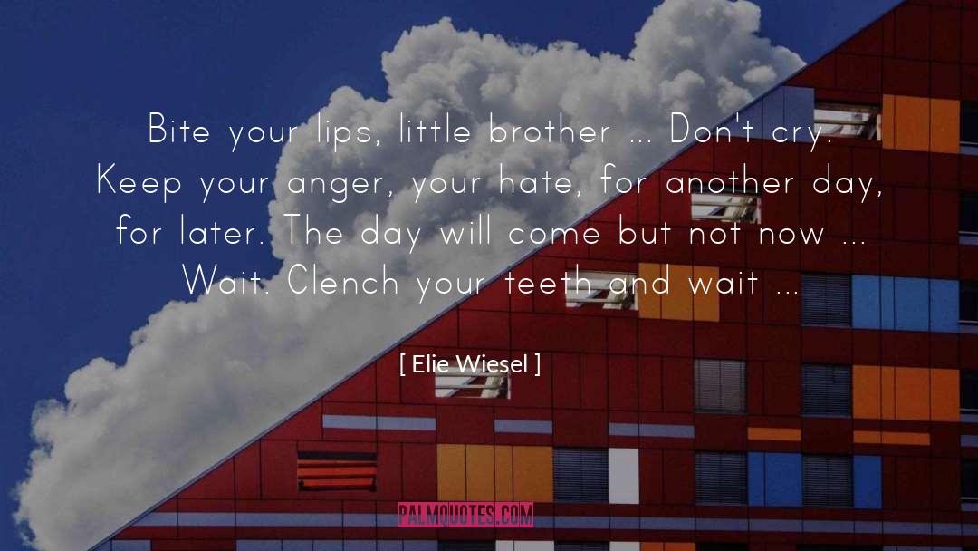 Elie Wiesel Quotes: Bite your lips, little brother