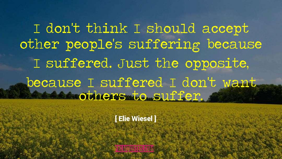 Elie Wiesel Quotes: I don't think I should