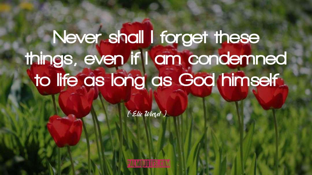 Elie Wiesel Quotes: Never shall I forget these