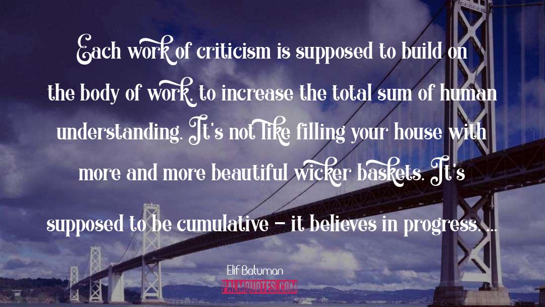 Elif Batuman Quotes: Each work of criticism is