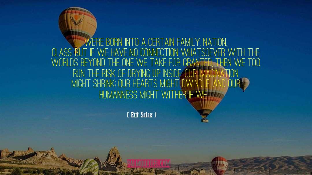 Elif Safak Quotes: We're born into a certain