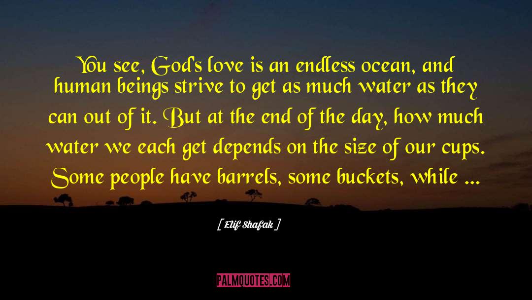 Elif Shafak Quotes: You see, God's love is