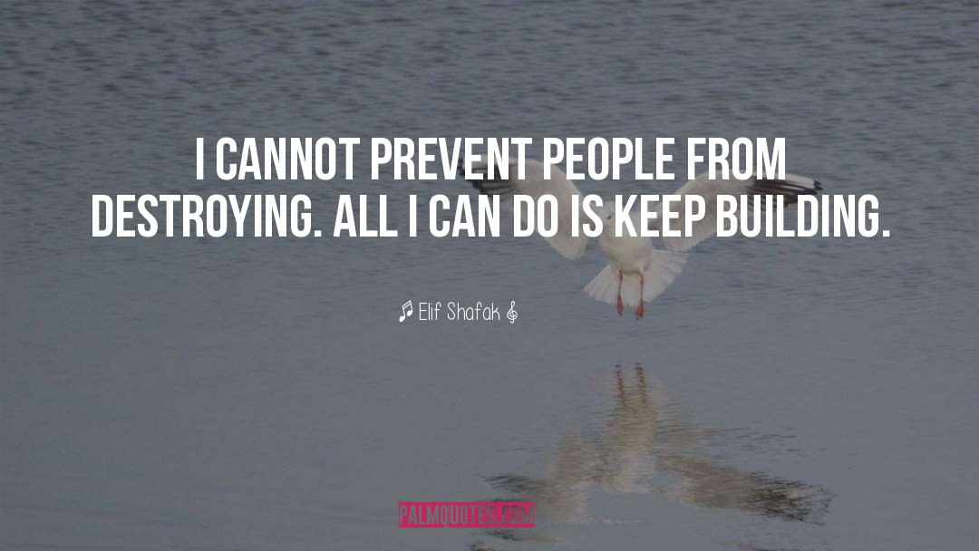 Elif Shafak Quotes: I cannot prevent people from
