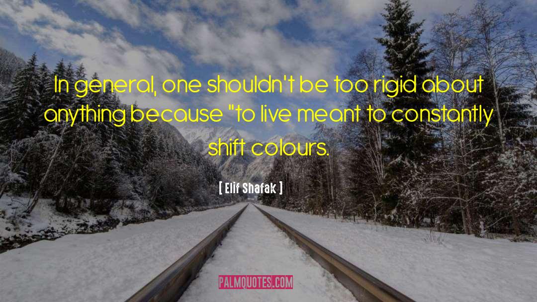 Elif Shafak Quotes: In general, one shouldn't be