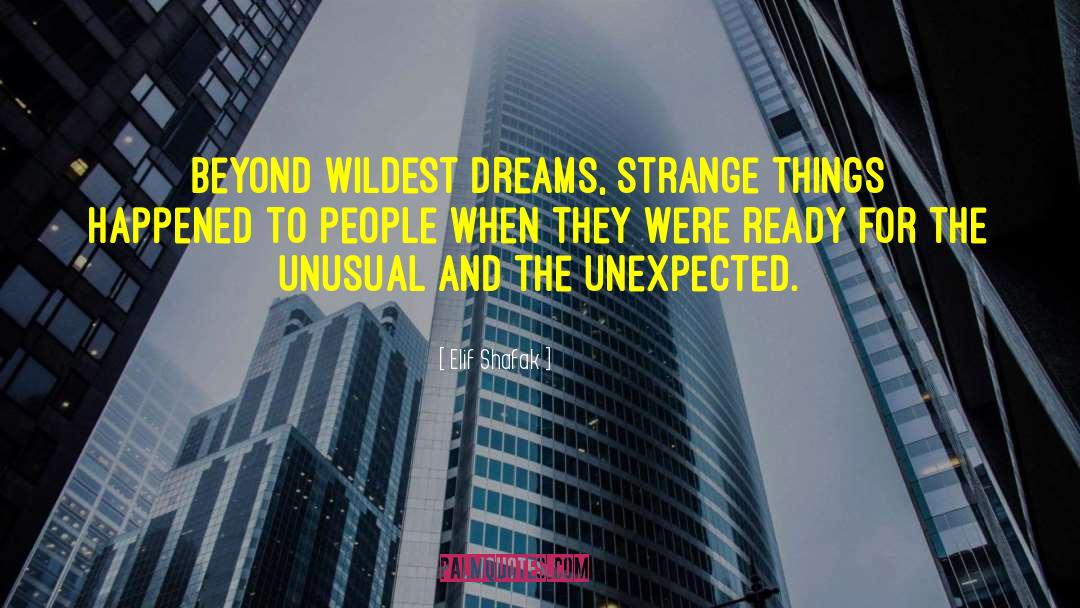 Elif Shafak Quotes: Beyond wildest dreams, strange things