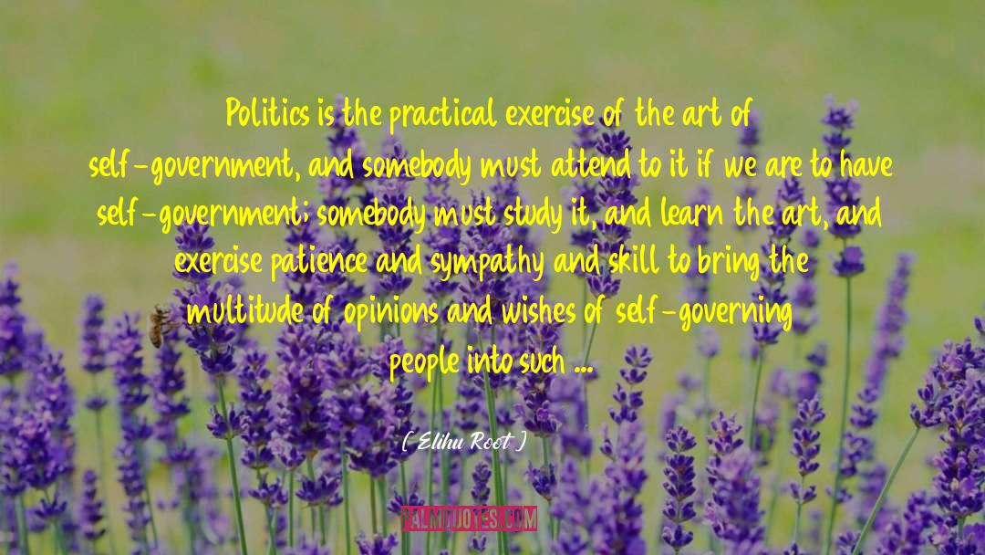 Elihu Root Quotes: Politics is the practical exercise