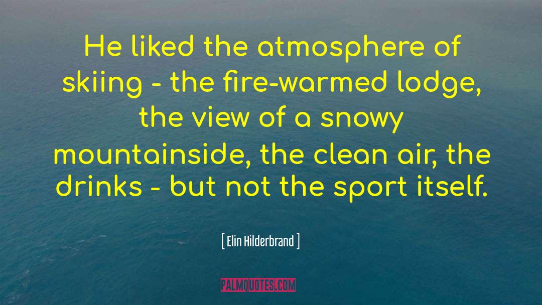 Elin Hilderbrand Quotes: He liked the atmosphere of