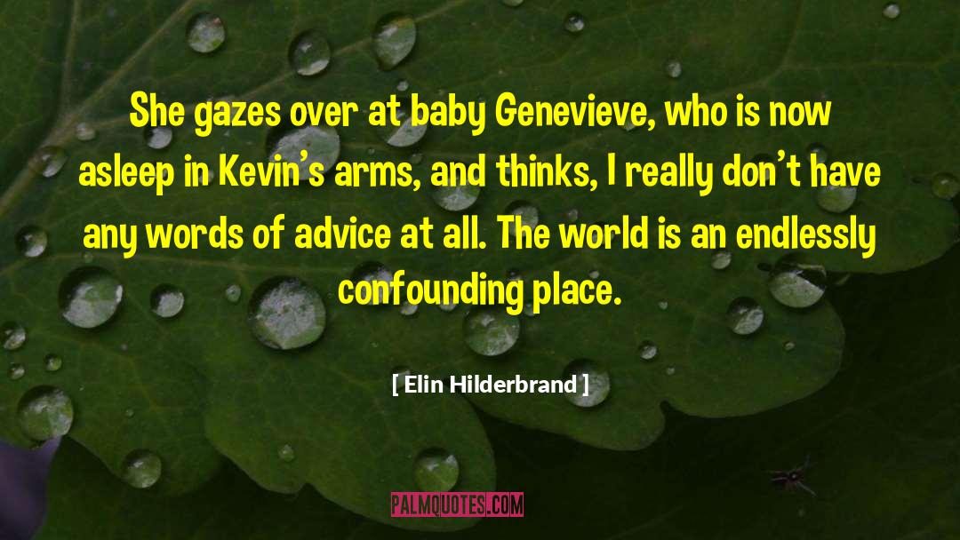 Elin Hilderbrand Quotes: She gazes over at baby