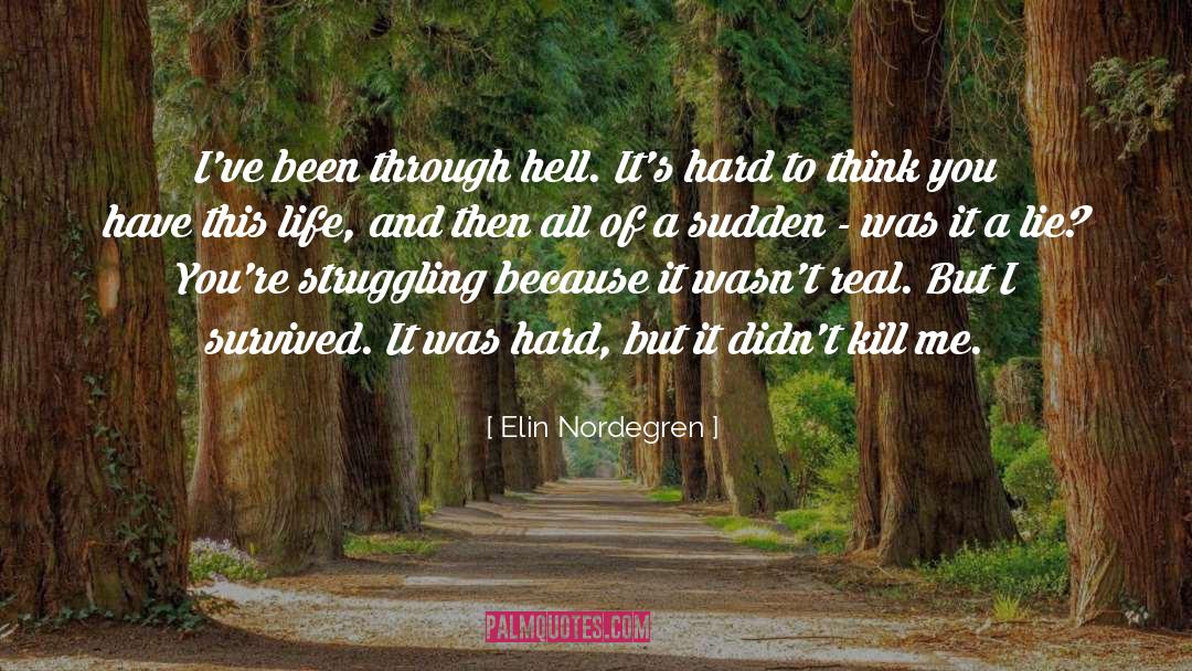 Elin Nordegren Quotes: I've been through hell. It's