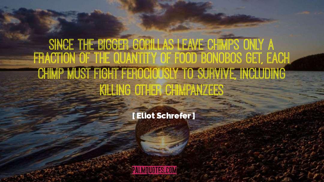 Eliot Schrefer Quotes: Since the bigger gorillas leave