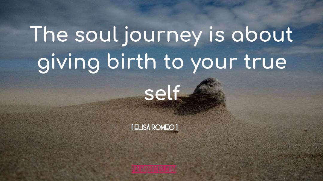 Elisa Romeo Quotes: The soul journey is about