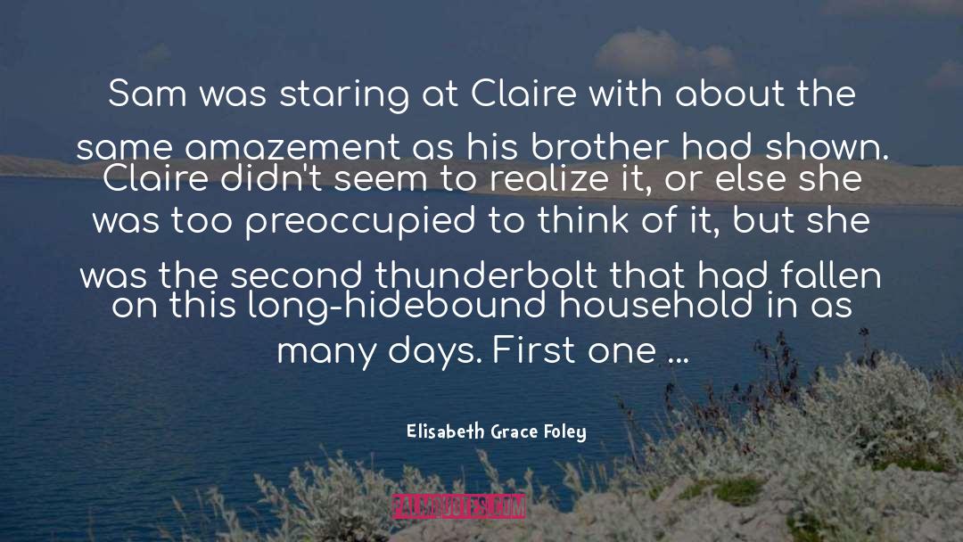 Elisabeth Grace Foley Quotes: Sam was staring at Claire