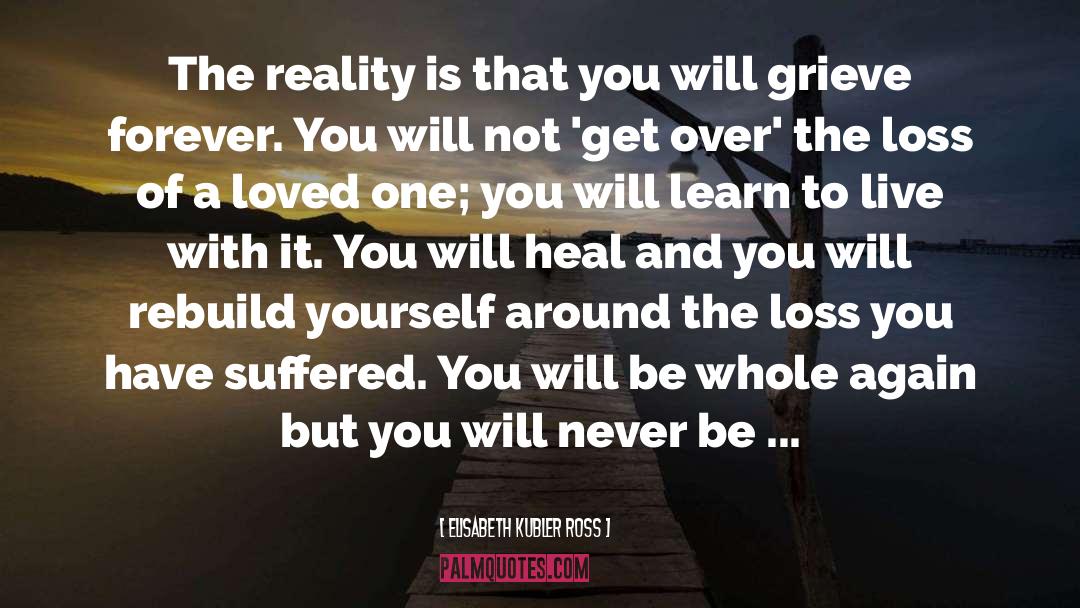 Elisabeth Kubler Ross Quotes: The reality is that you