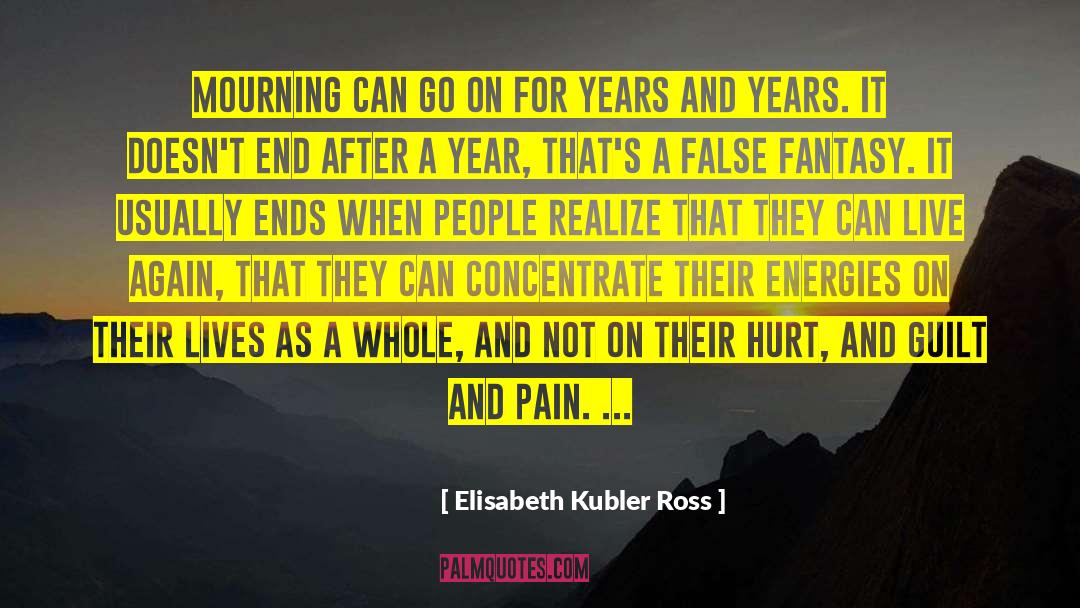 Elisabeth Kubler Ross Quotes: Mourning can go on for