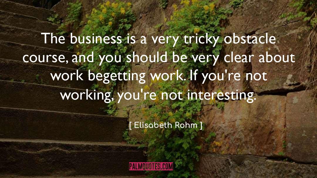 Elisabeth Rohm Quotes: The business is a very