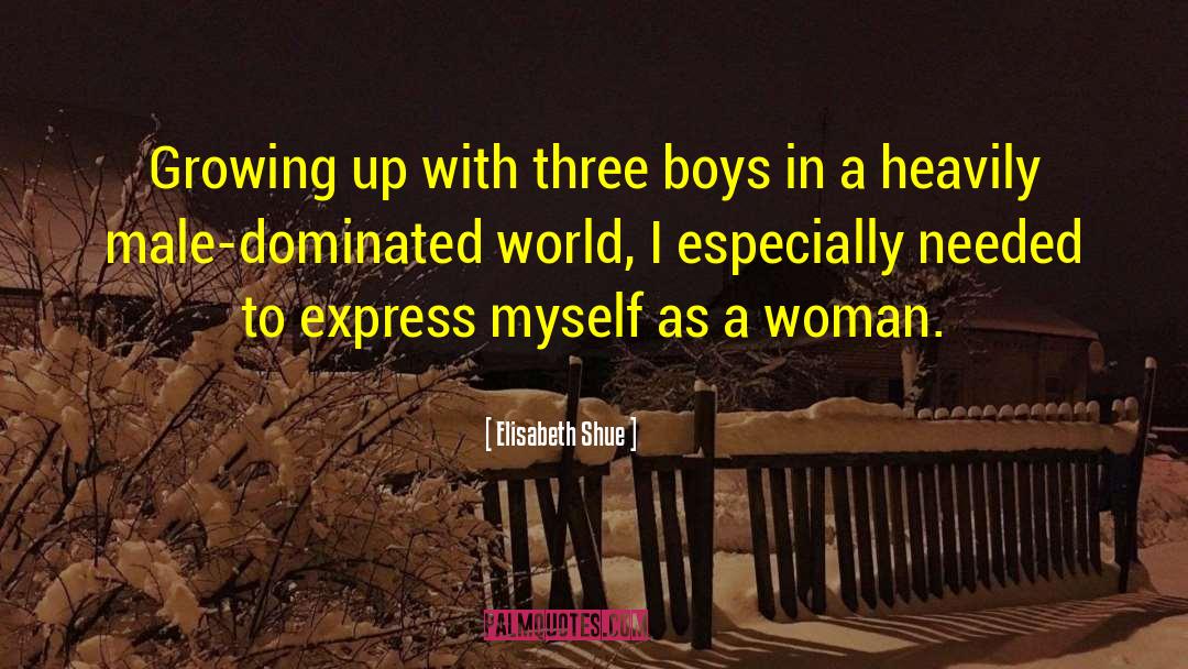 Elisabeth Shue Quotes: Growing up with three boys