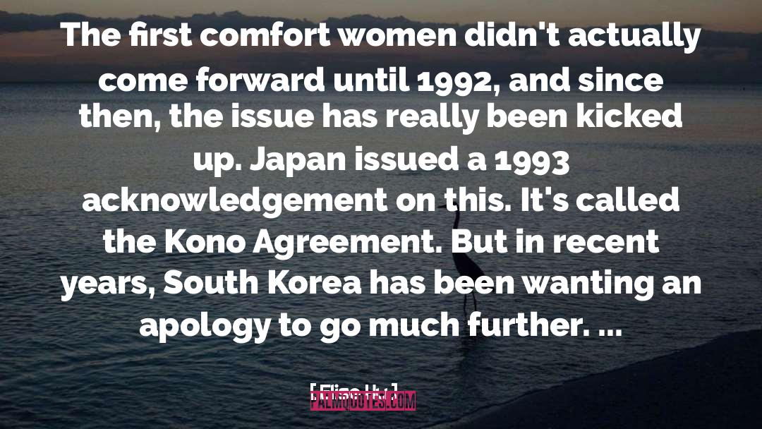 Elise Hu Quotes: The first comfort women didn't