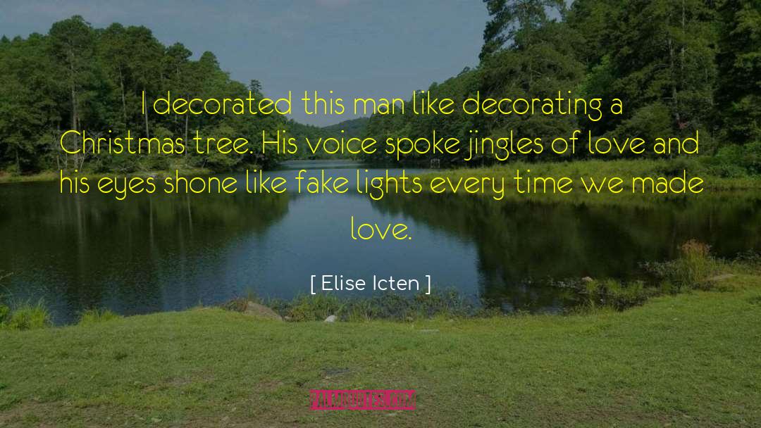 Elise Icten Quotes: I decorated this man like