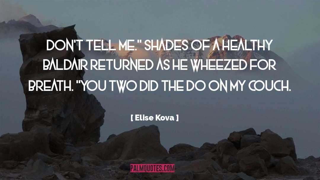 Elise Kova Quotes: Don't tell me.