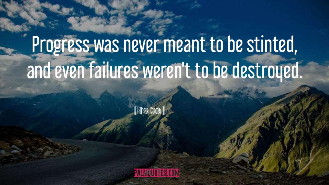 Elise Kova Quotes: Progress was never meant to