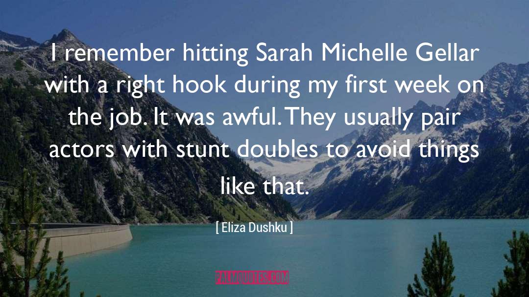 Eliza Dushku Quotes: I remember hitting Sarah Michelle