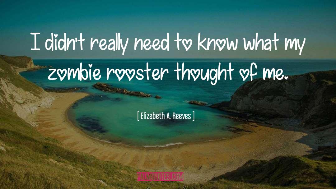 Elizabeth A. Reeves Quotes: I didn't really need to