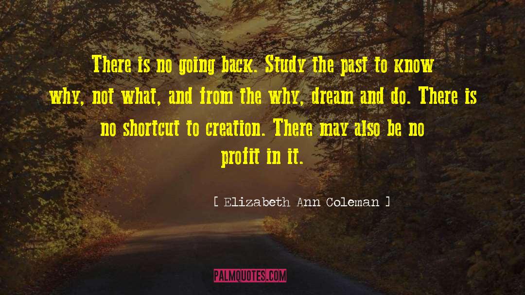 Elizabeth Ann Coleman Quotes: There is no going back.