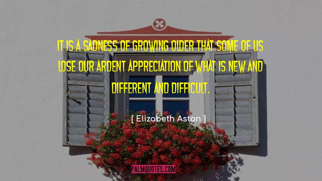 Elizabeth Aston Quotes: It is a sadness of
