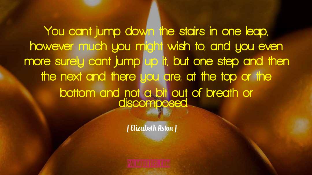Elizabeth Aston Quotes: You can't jump down the
