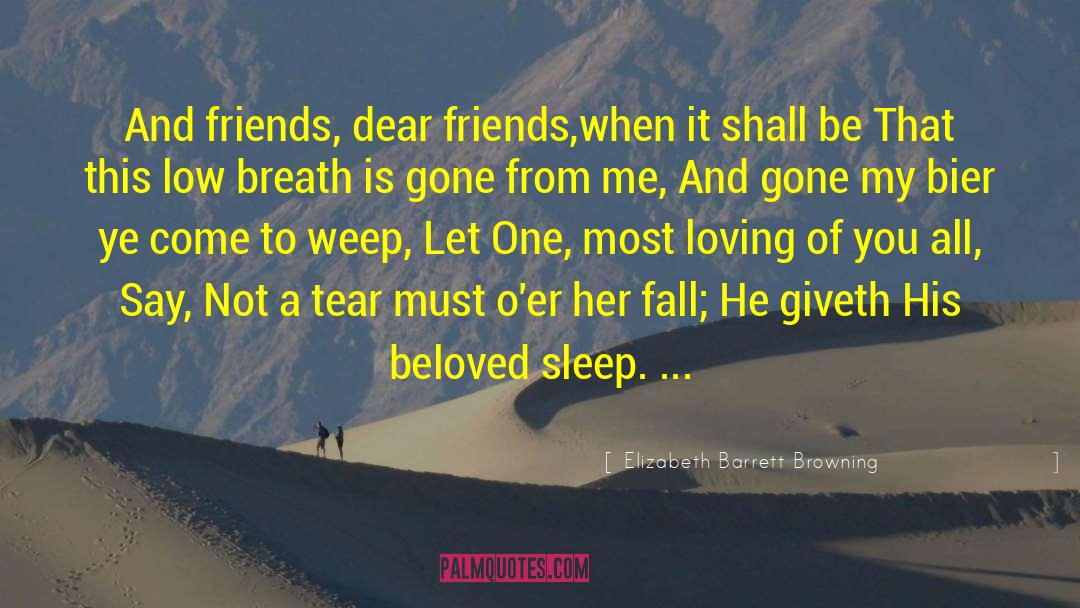 Elizabeth Barrett Browning Quotes: And friends, dear friends,<br>when it