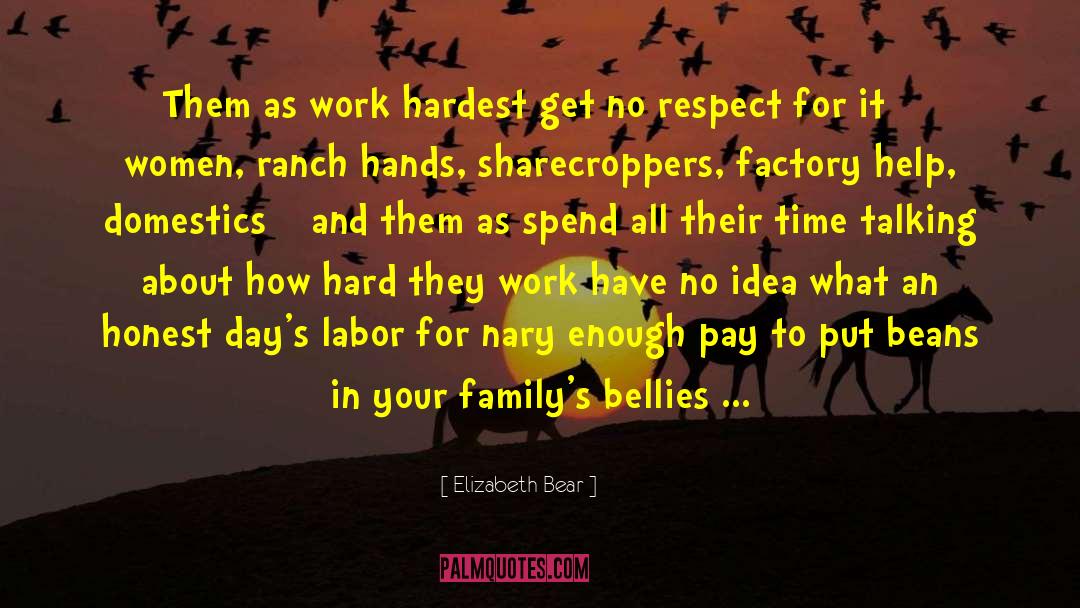 Elizabeth Bear Quotes: Them as work hardest get