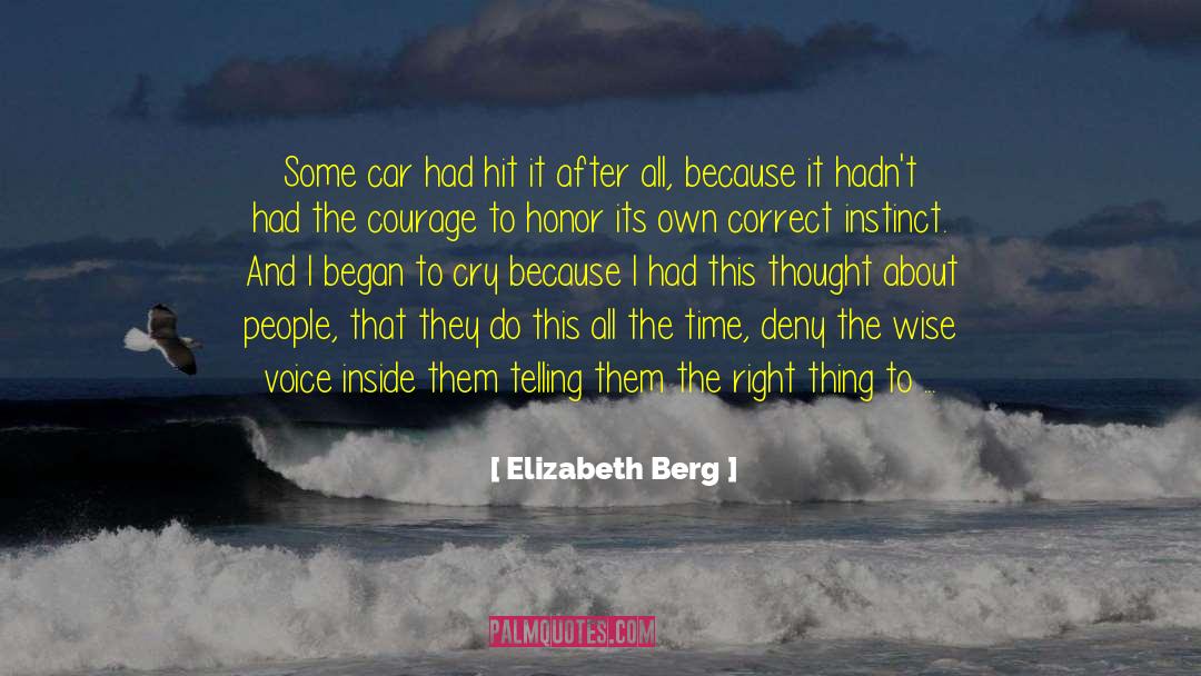 Elizabeth Berg Quotes: Some car had hit it