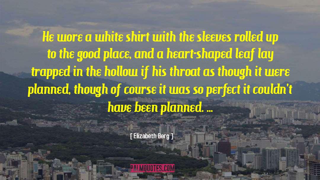 Elizabeth Berg Quotes: He wore a white shirt