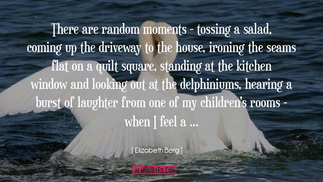 Elizabeth Berg Quotes: There are random moments -