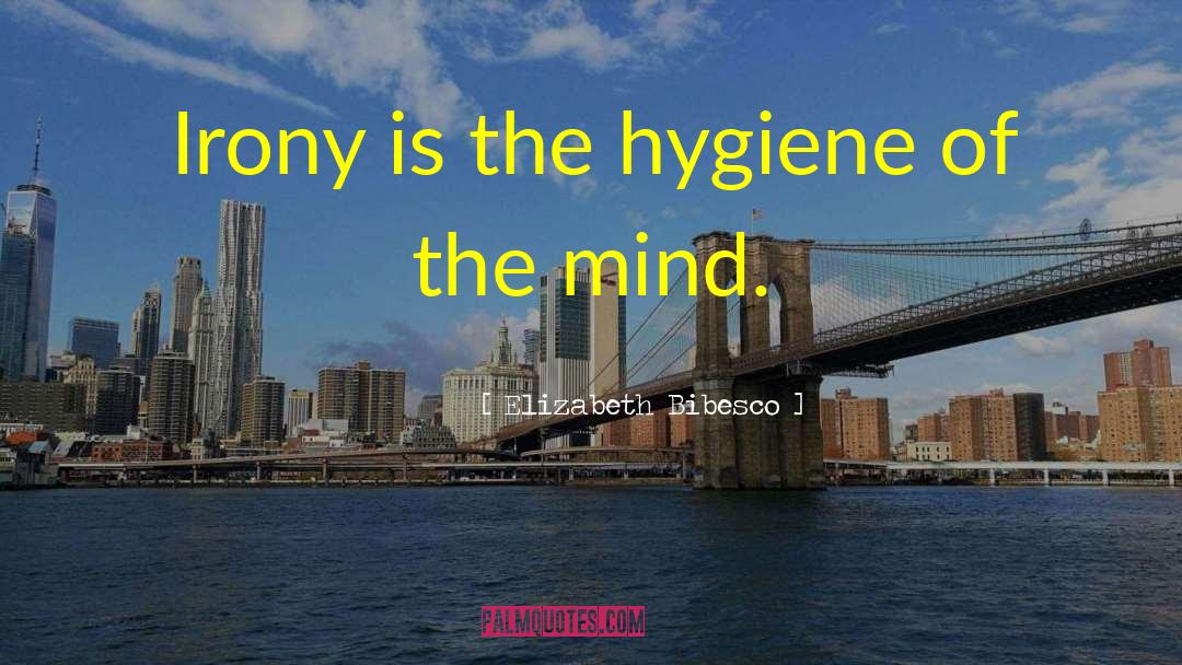 Elizabeth Bibesco Quotes: Irony is the hygiene of