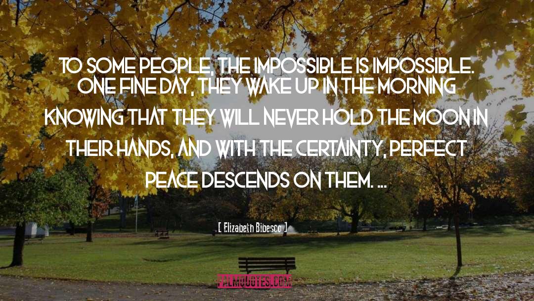 Elizabeth Bibesco Quotes: To some people, the impossible