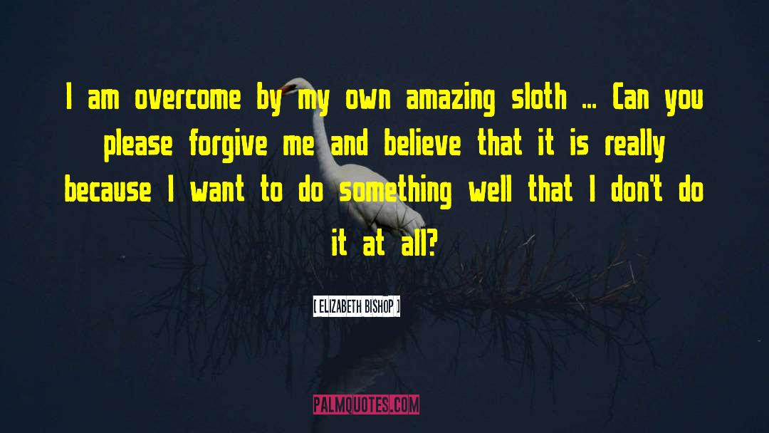 Elizabeth Bishop Quotes: I am overcome by my