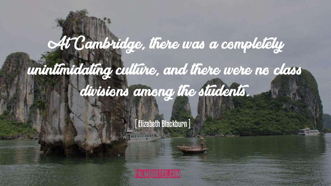 Elizabeth Blackburn Quotes: At Cambridge, there was a