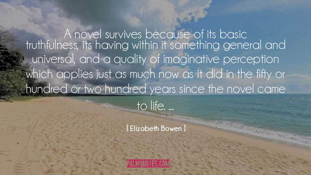 Elizabeth Bowen Quotes: A novel survives because of