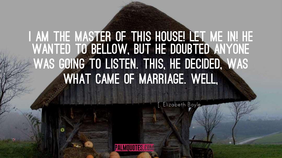 Elizabeth Boyle Quotes: I am the master of