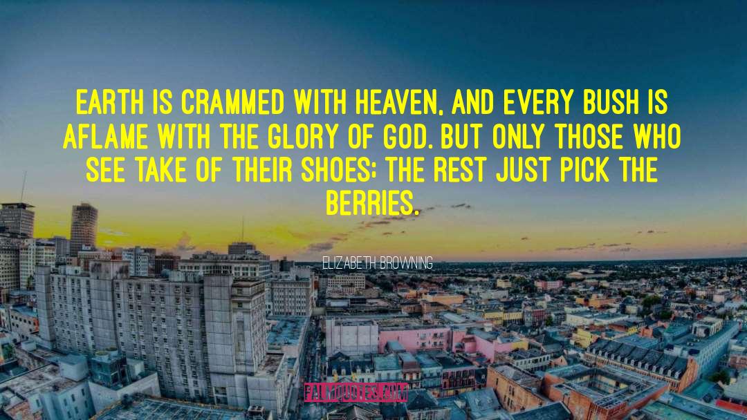 Elizabeth Browning Quotes: Earth is crammed with heaven,