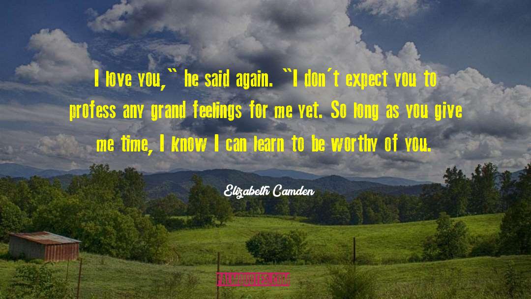 Elizabeth Camden Quotes: I love you,