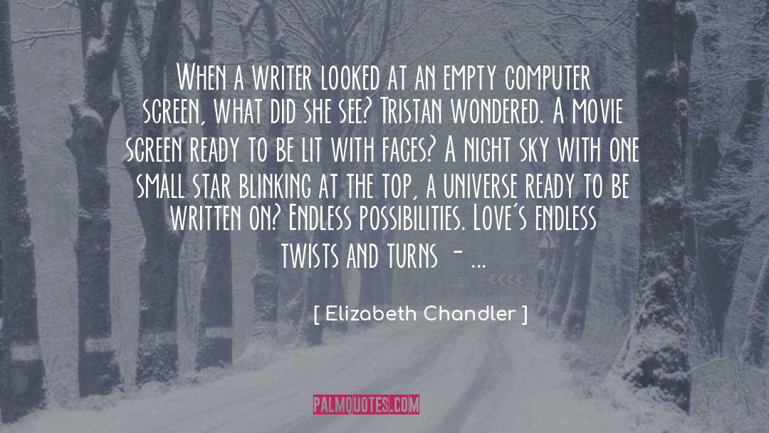 Elizabeth Chandler Quotes: When a writer looked at