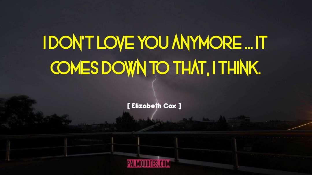 Elizabeth Cox Quotes: I don't love you anymore