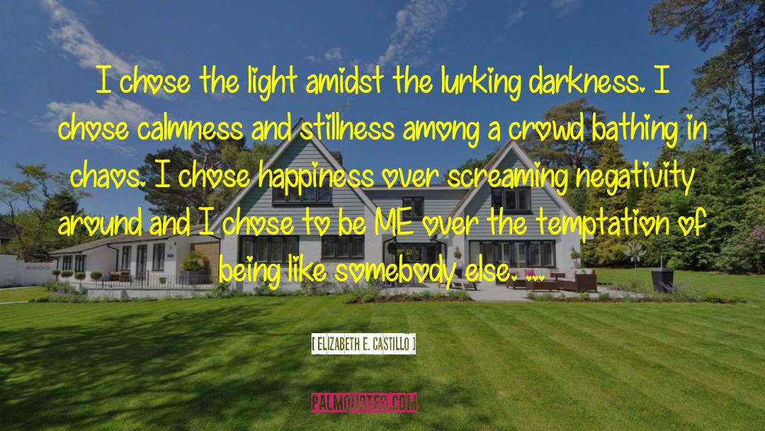 Elizabeth E. Castillo Quotes: I chose the light amidst