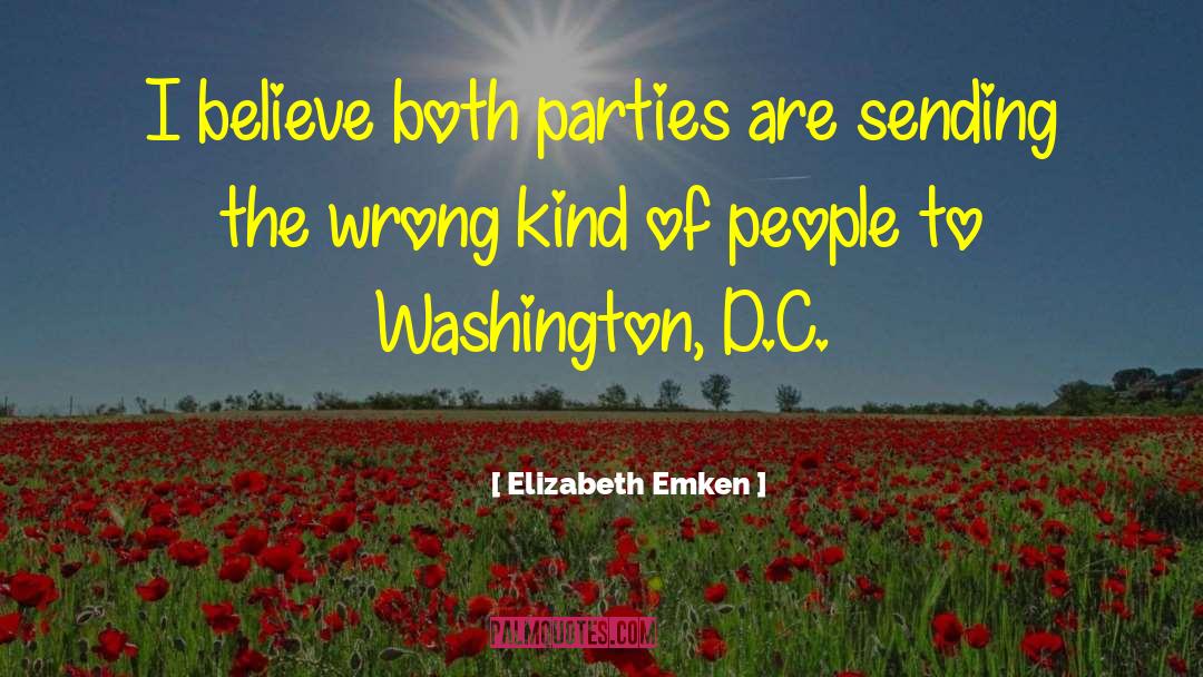 Elizabeth Emken Quotes: I believe both parties are