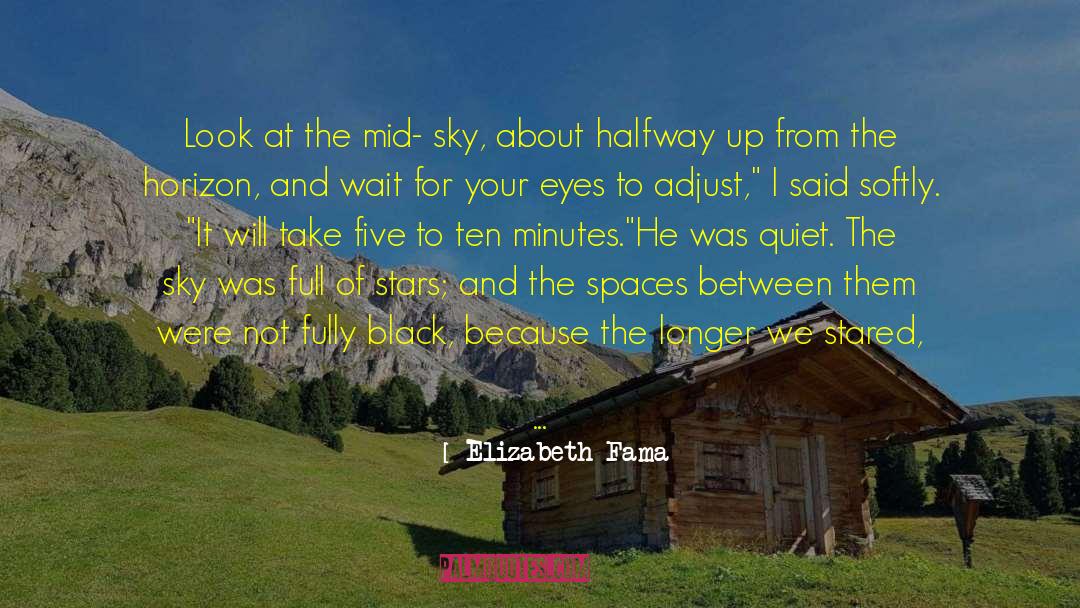 Elizabeth Fama Quotes: Look at the mid- sky,