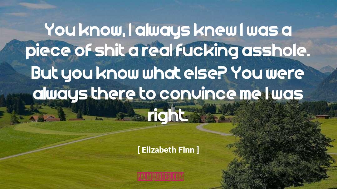 Elizabeth Finn Quotes: You know, I always knew