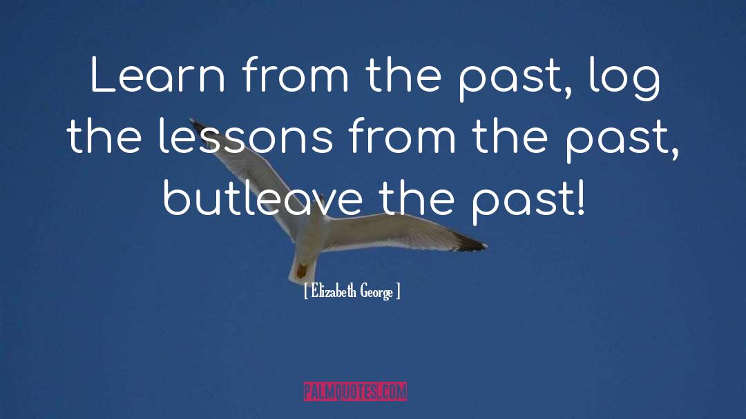 Elizabeth George Quotes: Learn from the past, <br>log